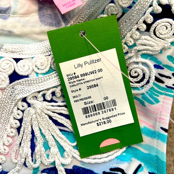 NWT $218 Lilly Pulitzer Carlotta Sailboat Shift Dress Size 00 - Picture 11 of 12